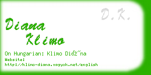 diana klimo business card